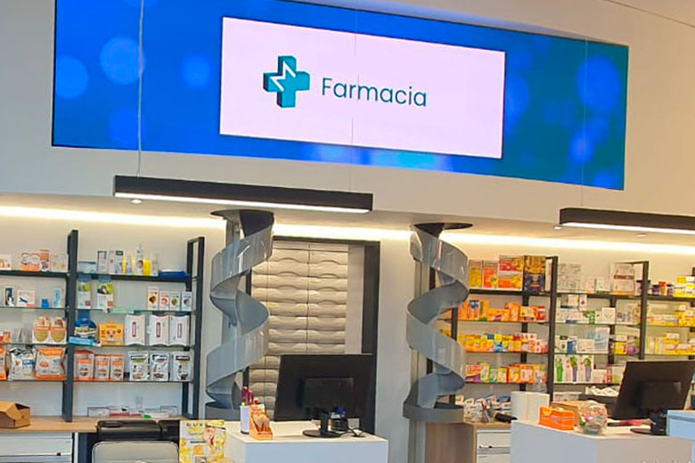 Pantallas digitales farmacia